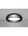Plafoniera Legno Nero Led 38w Dimmer Monte Trio Lighting