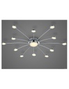 Plafoniera Moderna 13 Led Dimmerabile Bodrum Ø100 cm Cromo Trio Lighting