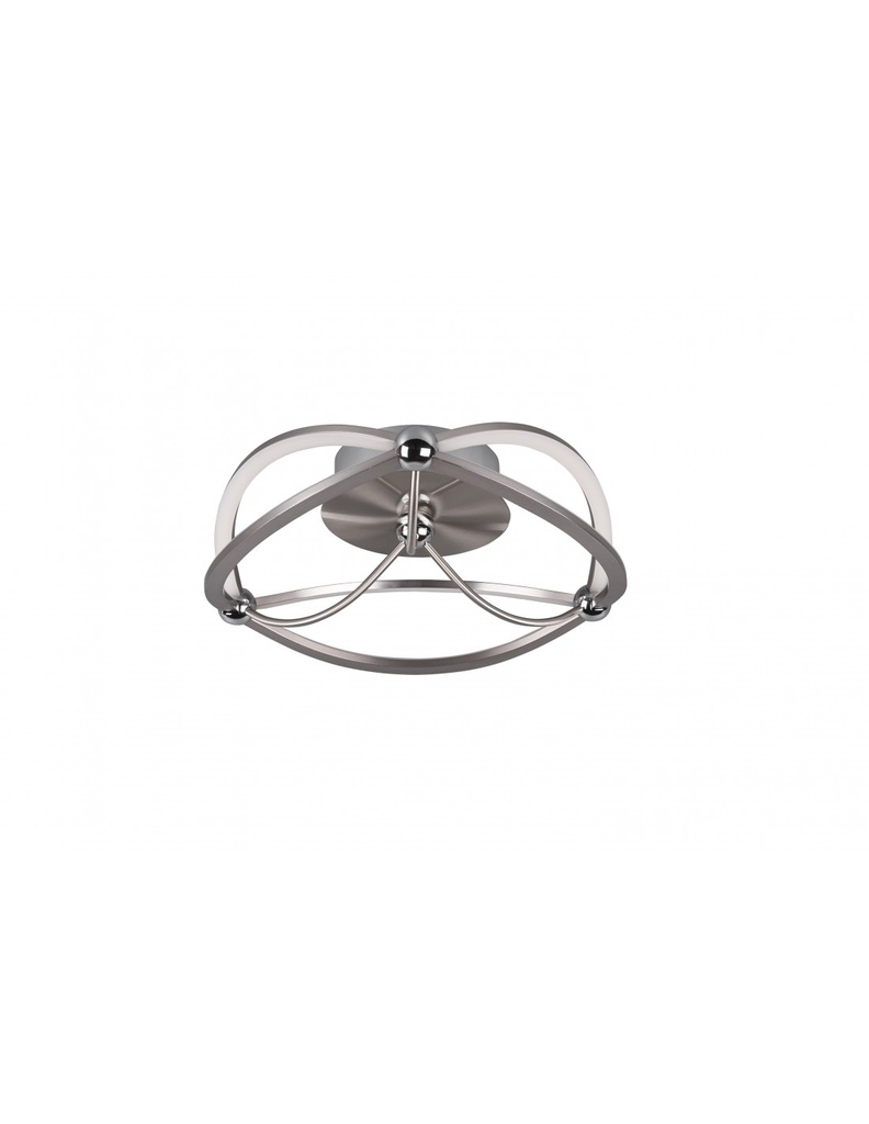 Plafoniera Moderna Led Charivari Fiocco Nichel Ø41 cm Trio Lighting