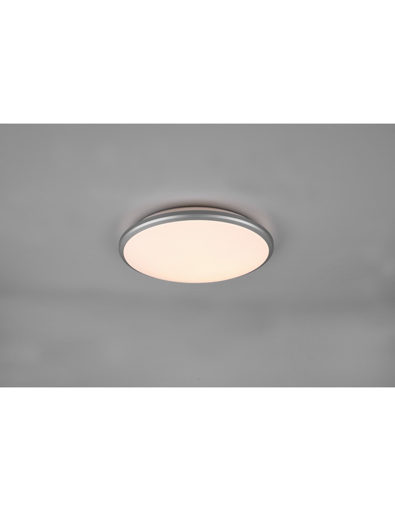 Plafoniera Moderna Led Dimmer 3000k Limbus Alluminio Trio Lighting