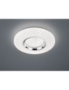 Plafoniera Moderna Led Dimmer Magnolia Bianco Decori Rombo Ø39 cm Trio Lighting