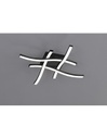 Plafoniera Moderna Route Nero 4 Bacchette Led 3000k Trio Lighting
