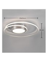 Plafoniera Moderna Soffitto Circolare Yava Nichel Led Dimmer Trio Lighting