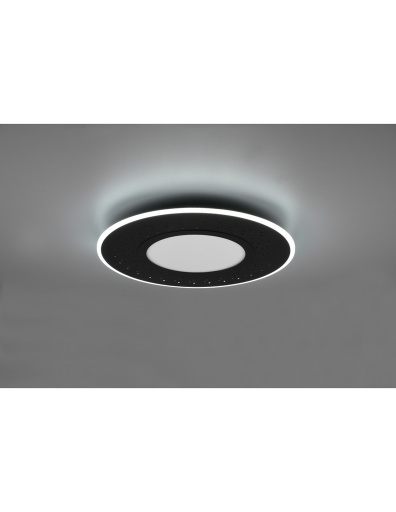Plafoniera Moderna Verus Nero Led Dimmer 44w Trio Lighting