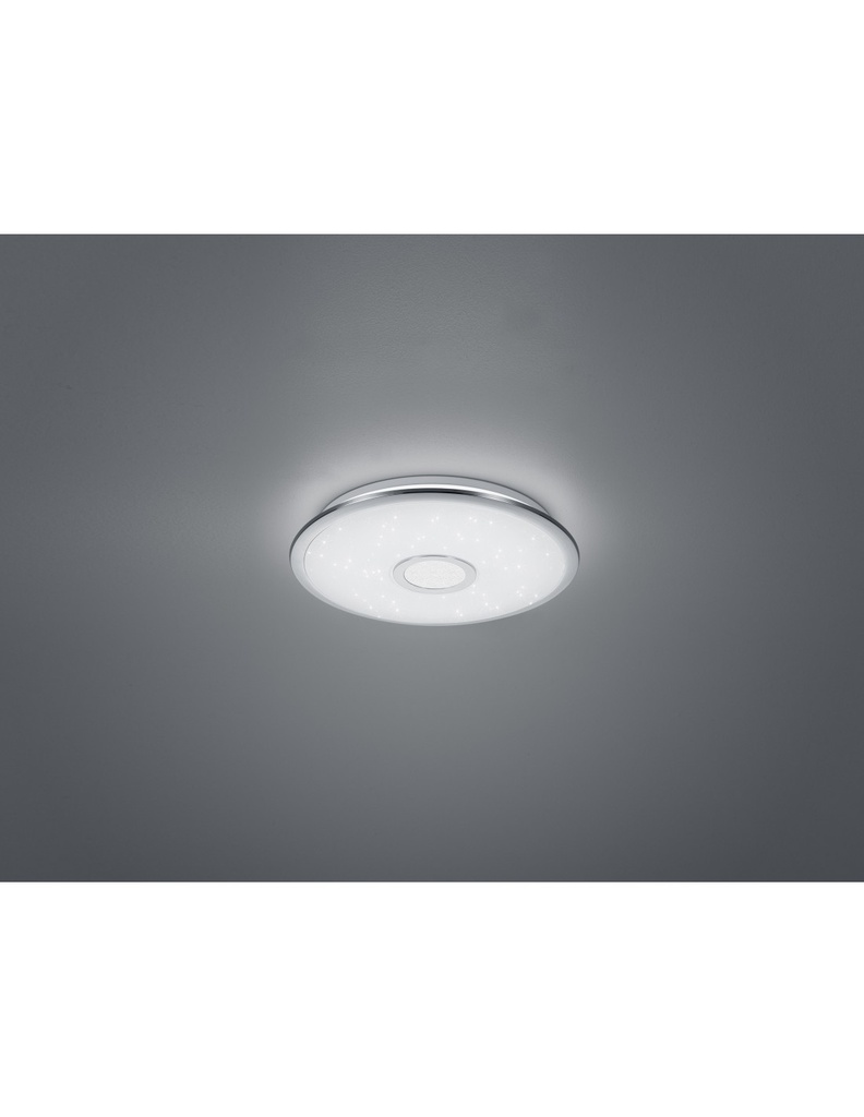 Plafoniera Multifunzionale Disco Led Osaka Ø42 cm Cromo Trio Lighting