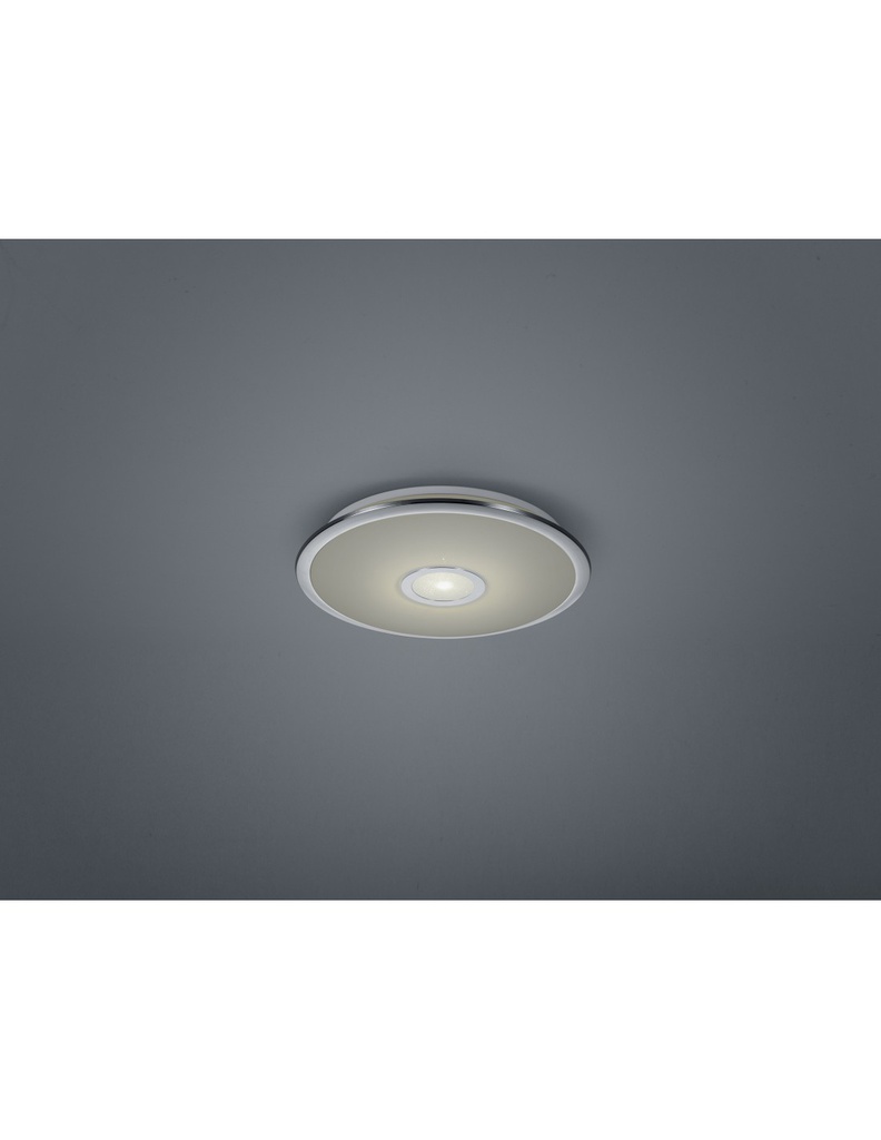 Plafoniera Multifunzionale Disco Led Osaka Ø42 cm Cromo Trio Lighting