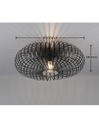 Plafoniera Nera Gabbia Aperta Ellissi Nera Johann Ø50 cm Trio Lighting
