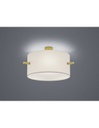 Plafoniera Paralume Rotondo Tessuto Bianco Camden Trio Lighting