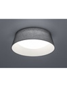 Plafoniera Paralume Tessuto Grigio Ponts Led Ø34 cm Trio Lighting