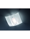 Plafoniera Quadrata Paralume Vetro Decoro Foglia Argento Nikosia Trio Lighting