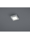 Plafoniera Quadrata Zeus Led Dimmerabile Nichel 12x12 cm Trio Lighting
