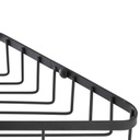 Mensola angolare per doccia con 1 ripiano da 23 x 23 cm, accessorio da parete in acciaio nero opaco della serie Chic Black.