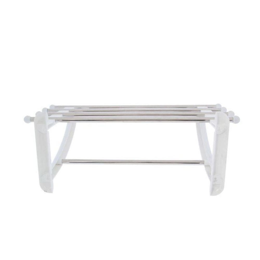 Mensola da bagno in alluminio bianco Dimensione 50 x 29.5 x 20 cm