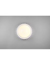 Plafoniera Rotonda Soffitto Legno Bianco Led 16,5w Dimmer Monte Trio Lighting