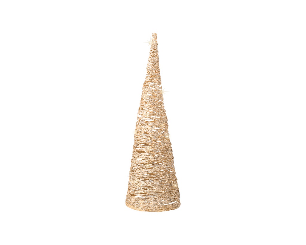 Micro LED cono carta stabile BO interno H 38 Ø 11.5 cm