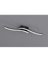 Plafoniera Soffitto Design Doppia Bacchetta Led 3000k Route Nero Trio Lighting