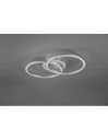 Plafoniera Venida Doppio Cerchio Alluminio Led 25w Dimmerabile L50 cm Trio Lighting