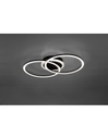 Plafoniera Venida Doppio Cerchio Nero Led 25w Dimmerabile L50 cm Trio Lighting