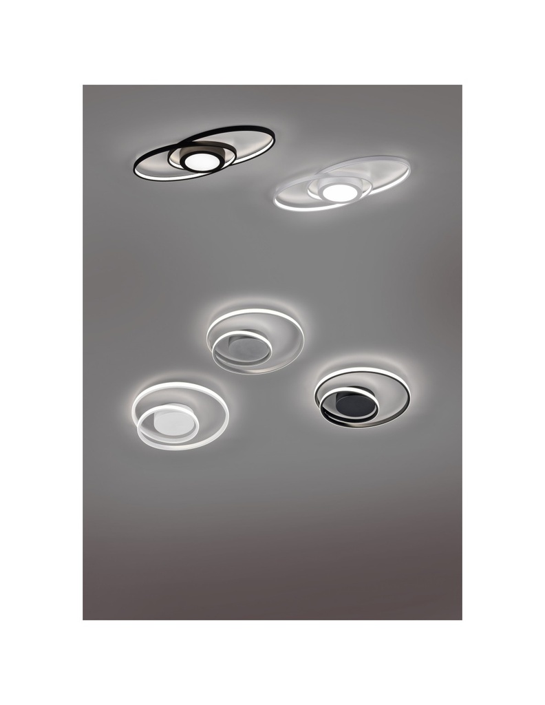 Plafoniera Zibal Alluminio Spirale Led 22w Dimmerabile Ø39 cm Trio Lighting