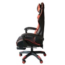 Poltrona Sedia Gaming Girevole Reclinabile da Ufficio Rossa 64x53x123-133 cm