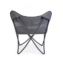 Poltrona butterfly campeggio gabicce grigio 77,5x81x89h cm iperbriko