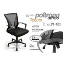 Poltrona da ufficio con schienale traspirante nero cm 57 x 65 x 91 h