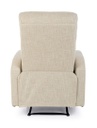 Poltrona reclinabile manuale tessuto beige Iris