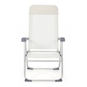 Poltrona sdraio da giardino in alluminio e tessuto Bianco CROSS 58x62,5x h110 cm (copia)