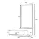Mobile ingresso con specchio Joy cemento (JOYCE)