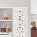Mobile multiuso Yada maxi bianco con anta decorata 4 cassetti e 2 nicchie