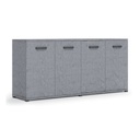 Mobile multiuso da soggiorno grigio cemento in legno nobilitato 180x80x45 cm
