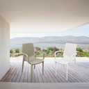 Poltroncina Nirvana polipropilene beige effetto rattan