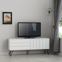 Porta TV con Struttura e 2 Ante a Ribalta Bianco  H 57 x L 139 x P 36 cm