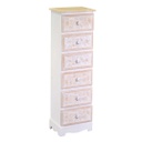 Mobiletto legno andorra 5 cassetti cm 29x23h81