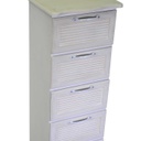 Mobiletto legno liverpool 7 cassetti bianco cm 29x23h109