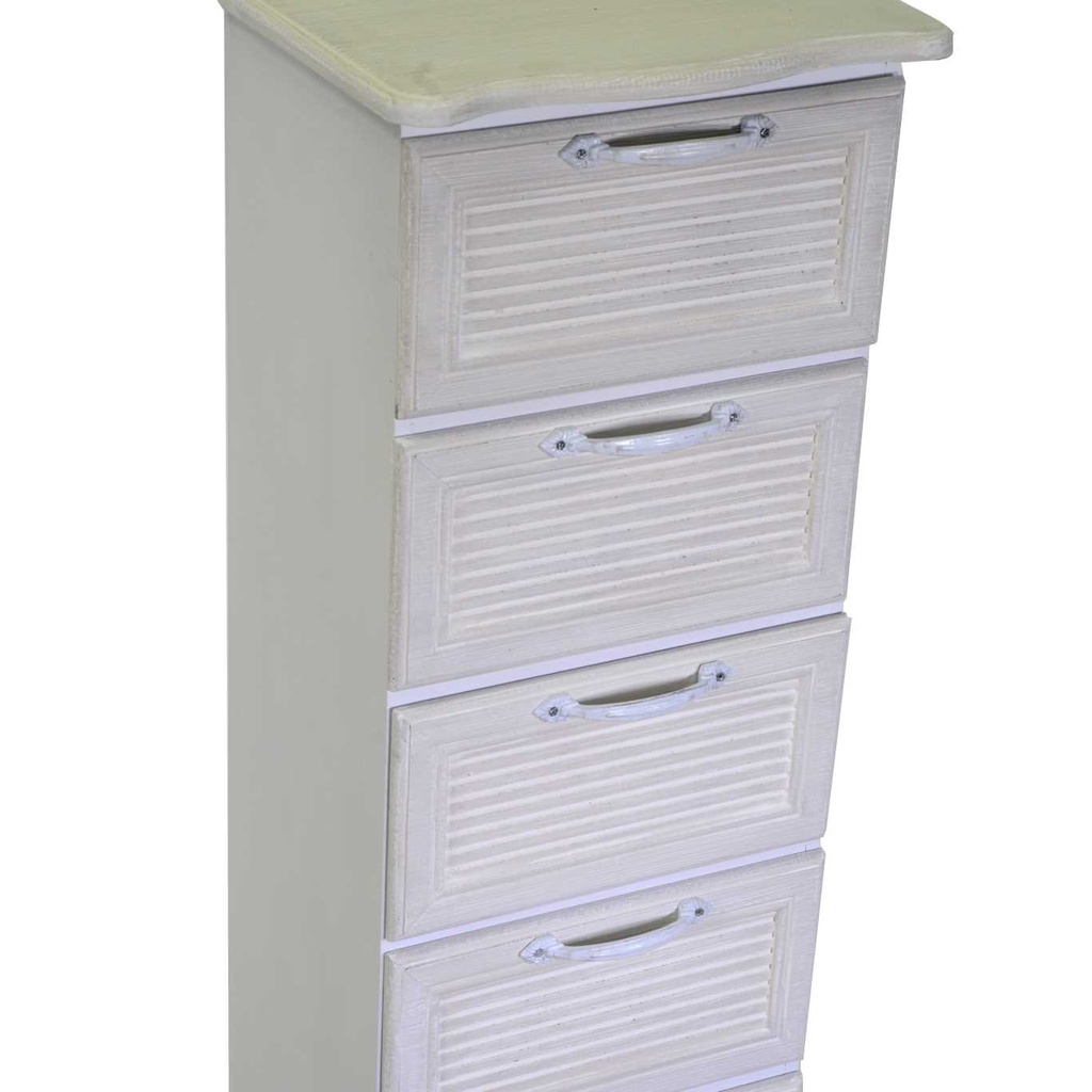 Mobiletto legno liverpool 7 cassetti bianco cm 29x23h109
