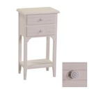 Mobiletto legno norimberga 2 cassetti +1 piano crema cm 37x26h70