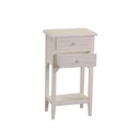 Mobiletto legno norimberga 2 cassetti +1 piano crema cm 37x26h70