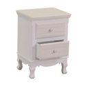 Mobiletto legno norimberga 2 cassetti crema cm 37x30h54