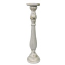 Portacandele candelabro legno bianco cmø11,5h47