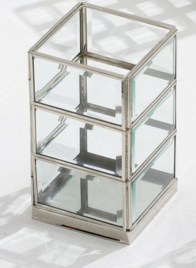Portacandele silver cm 10x10h17