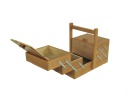 Portalavoro n.12 noce cm34xh18-29,5x20 legno di faggio made in italy