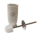 Portascopino ceramica le bain bianco tondo cmø11