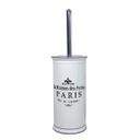 Portascopino ceramica paris bianco tondo cmø11