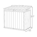 Portattrezzi in Resina Verniciabile elite-store duotech  grigio  141x82x123,5h cm