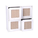 Portatutto legno bianco quadro cm20x8x20