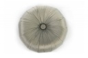 Pouf design velluto metallo grigio cm 36 x 36 x h 30
