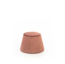 Pouf velluto metallo rosa antico cm 46,5 x 46,5 x h 33