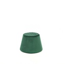 Pouf velluto metallo verde cm 46,5 x 46,5 x h 33