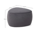 Pouff Stone grigio scuro effetto velluto